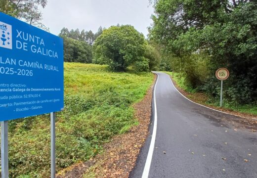 Finalizada a pavimentación do camiño que vai de Liñares e Galanos por Riocobo