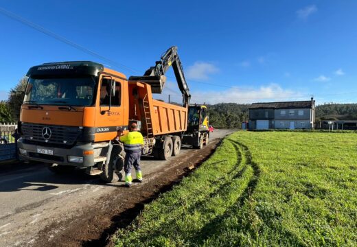 En marcha as obras de mellora da estrada entre o Lorteiro e Goexe