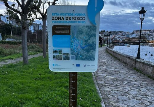 A Xunta instala 13 paneis divulgativos para informar e sensibilizar á cidadanía sobre o risco de inundación no río Mandeo, en Betanzos