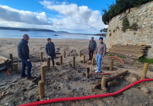 Avanzan as obras do proxecto mellora paisaxística e dos accesos na praia de Perbes