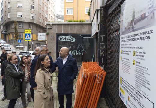 Arrincan as obras de remodelación do mercado de Santa Lucía, que acollerá un novo centro de saúde e máis equipamentos públicos de usos múltiples