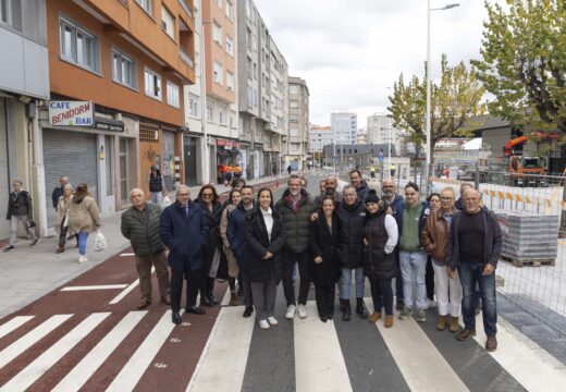 A avenida da Sardiñeira amosa xa a súa nova imaxe, que gaña en accesibilidade, espazos públicos de calidade e un novo carril-bici
