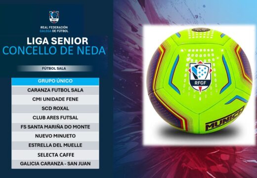 A Liga Sénior Concello de Neda arranca este sábado no pavillón municipal Ale de Paz