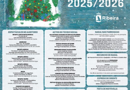 Ribeira vivirá o Nadal cunha completa programación para tódolos públicos