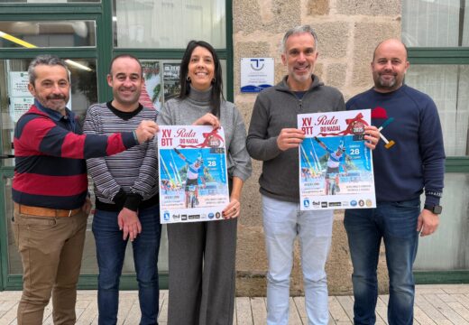 A alcaldesa e o concelleiro de Deportes participaron na presentación María Sampedro destaca a Ruta do Nadal BTT como unha cita que une deporte e paisaxe