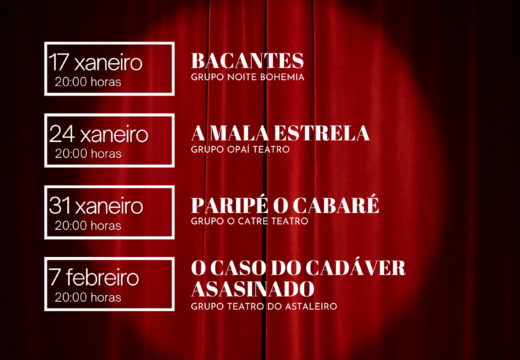 O Concello de Neda presenta o cartel do seu I Ciclo de Teatro Afeccionado, unha aposta polas artes escénicas e as compañías amateur