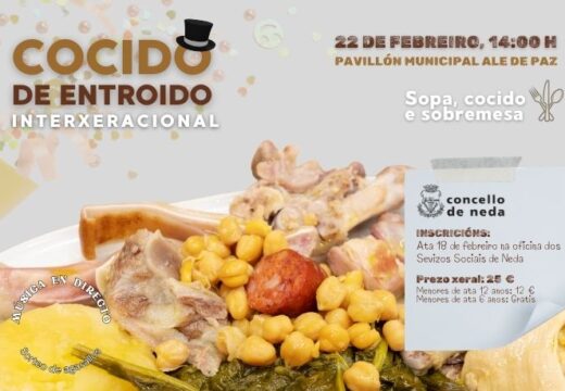 Neda celebrará o 22 de febreiro unha nova edición do seu “Cocido interxeracional de entroido”