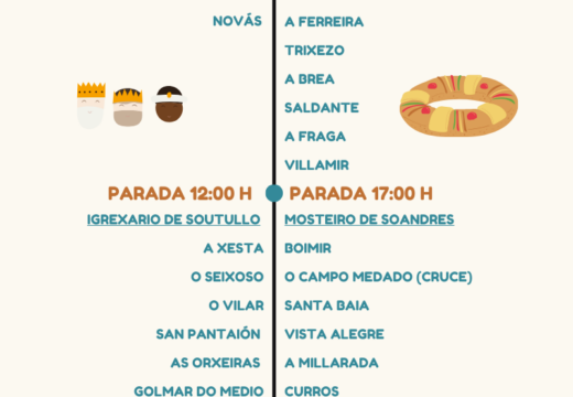 A Cabalgata dos Reis Magos precorrerá as trece parroquias os días 4 e 5 de xaneiro