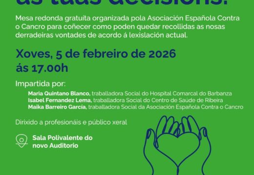 O Concello de Ribeira participa na homenaxe que a Asociación Contra o Cancro rende a María Teresa Leis Blanco con motivo da celebración do Día Mundial desta enfermidade