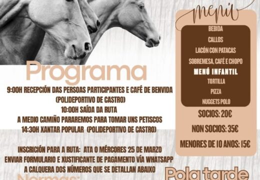 A II Ruta Cabalar Cidade de Narón regresa o 28 de marzo cunha xornada de lecer e convivencia