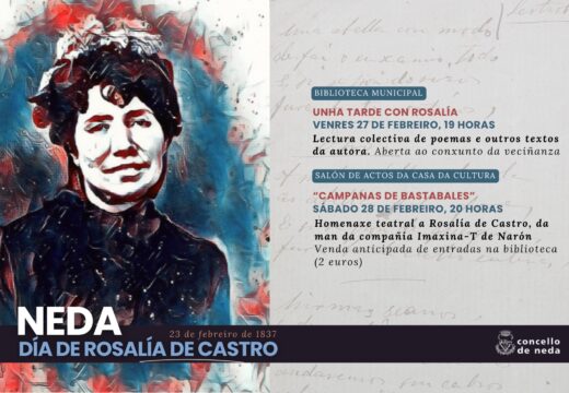 Lectura colectiva e un espectáculo teatral para conmemorar o Día de Rosalía en Neda