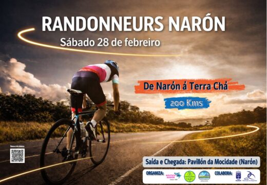 A primeira brevet con saída en Narón unirá Ferrolterra e A Terra Chá nun percorrido de 200 quilómetros
