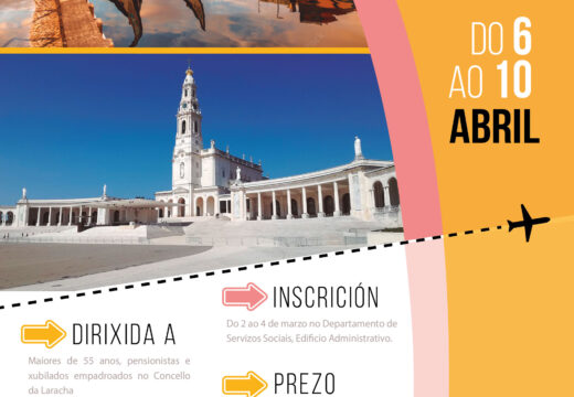 O concello organiza unha excursión cultural a Portugal para persoas maiores de 55 anos, xubiladas ou pensionistas