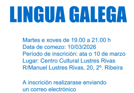 O Servizo de Normalización Lingüística do Concello de Ribeira pon en marcha un novo curso de lingua galega dirixido ás persoas, maiores de 16 anos,