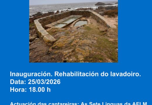 O Concello de Ribeira inaugurará a rehabilitación do lavadoiro de Penisqueira con música e parladoiro no 25 de marzo