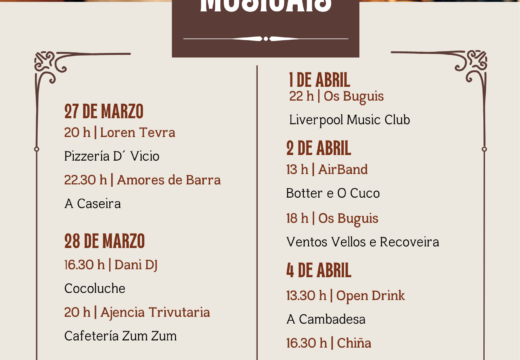 As rúas de Ribeira vibrarán ao son da música durante a Semana Santa