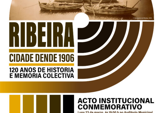 O Concello de Ribeira conmemora o 120 aniversario do título de cidade cun acto institucional no 23 de marzo