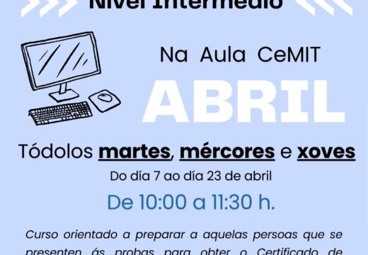 A Aula CeMIT de Ribeira continúa formando á cidadanía en competencias dixitais durante o segundo trimestre do ano