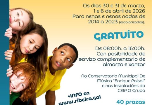 O Concello de Ribeira favorece a conciliación durante as vacacións de primavera