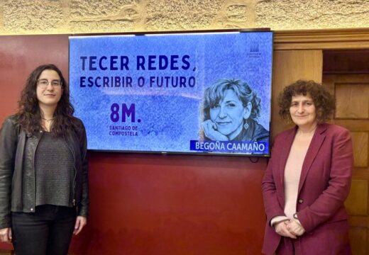 A campaña do 8M do Concello de Santiago busca “tecer redes” e “escribir o futuro” arredor de Begoña Caamaño