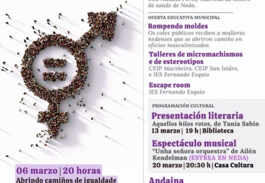 Neda contará con todo un mes de actividades para conmemorar o Día Internacional da Muller
