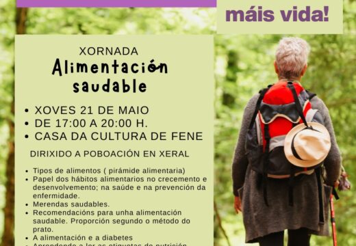 Aberto o prazo de inscrición para o Obradoiro de Alimentación Saudable que se celebrará o 21 de maio