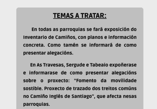 Carral pon en marcha o programa ‘Parroquia a parroquia’ para informar sobre o Inventario de Camiños