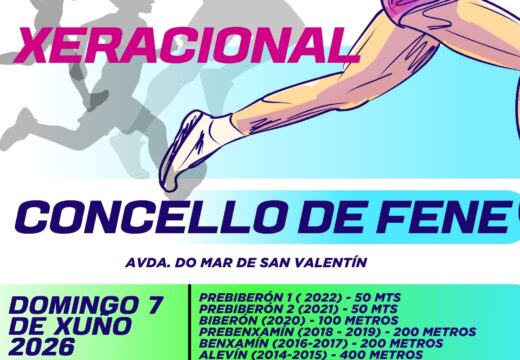 O luns 27 de abril abre o prazo de inscrición para a III Milla Popular Interxeracional do Concello de Fene