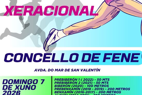 O luns 27 de abril abre o prazo de inscrición para a III Milla Popular Interxeracional do Concello de Fene