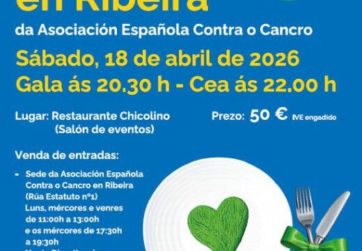 Juan Luis Martínez, Barbantia e o doutor Luis Ángel León serán os homenaxeados na gala-cea solidaria da AECC de Ribeira