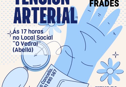 O Concello de Frades retoma as charlas informativas sobre saúde cunha sesión este venres en Abellá sobre a tensión arterial
