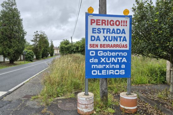 O Concello inicia a campaña de denuncia do abandono das estradas da Xunta