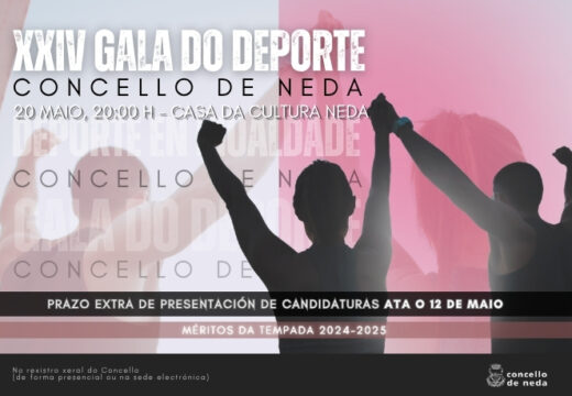 Amplíase ata o vindeiro martes o prazo para presentar candidaturas para a XXIV Gala do deporte de Neda