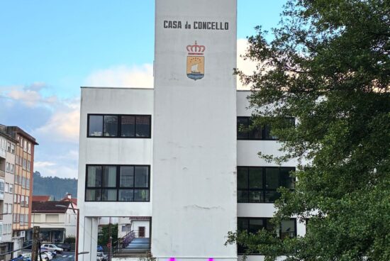 Iluminación do concello no Día da Fibromialxía