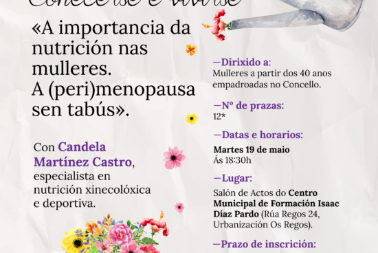 O Concello organiza un obradoiro para mulleres sobre a importancia da nutrición na (peri)menopausa
