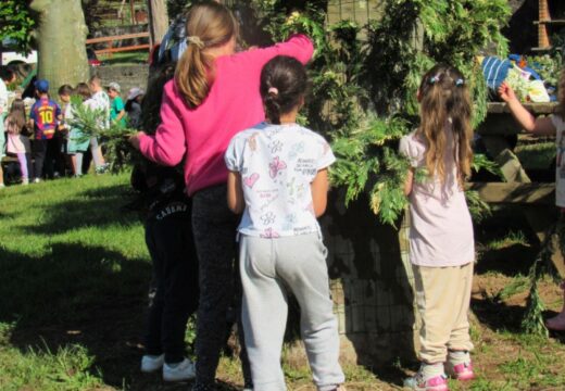Celebración escolar dos maios en Albarón
