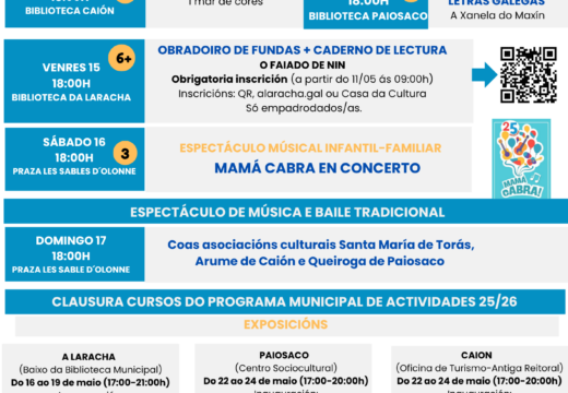 O concello festexará As Letras Galegas cunha ampla programación cultural para todos os públicos