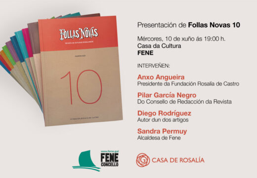 A Fundación Rosalía presenta este mércores en Fene o número 10 da revista Follas Novas de Estudos Rosalianos