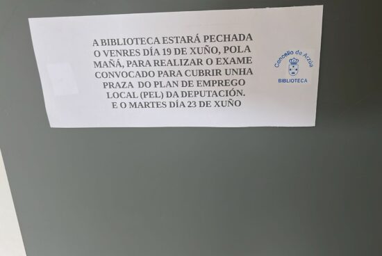 O PP de Arzúa denuncia o escaso horario da Biblioteca Municipal en plena época de exames