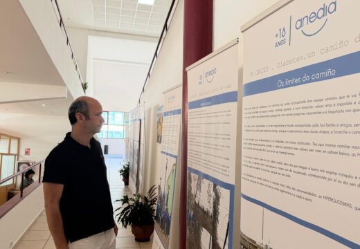 A casa consistorial de Ribeira amosa o camiño da diabetes en formato de mostra