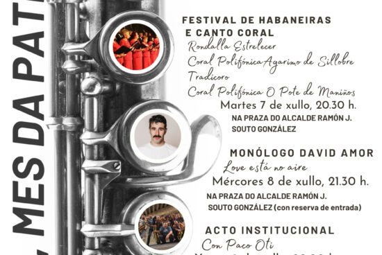 O Concello de Fene presenta unha nova edición do ciclo “Xullo, Mes da Patria” cunha programación cultural para todos os públicos