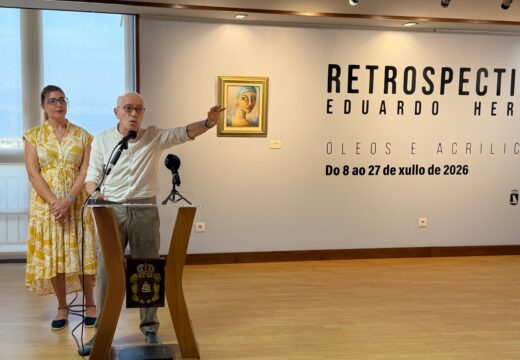 Máis dunha trintena de obras integran a exposición Retropectiva, de Eduardo Hermo, no Lustres Rivas de Ribeira
