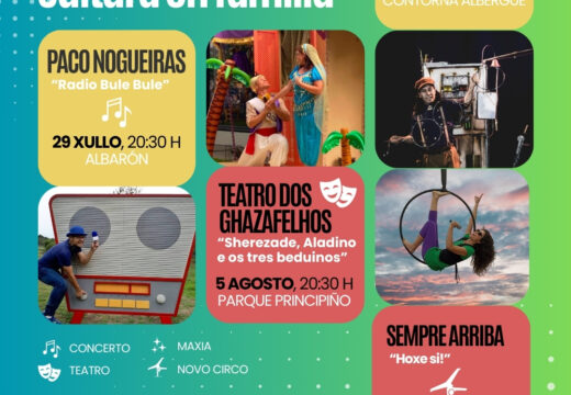 Neda activa “Miúdo verán” cunha oferta variada de espectáculos de rúa para desfrutar en familia