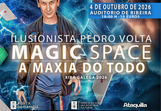 O ilusionista Pedro Volta ofrecerá un espectáculo de maxia no Auditorio de Ribeira no 4 de outubro