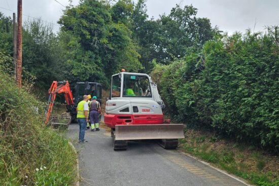 Bergondo inicia as obras da nova rede de saneamento en Covas por 128.000 euros