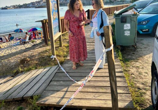 O BNG solicita a reparación da pasarela da praia da Corna tras un accidente provocado polo seu deterioro