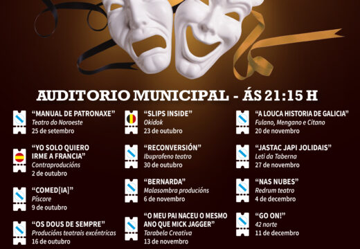 Trece funcións integran a mostra de teatro de Ribeira dentro da programación cultural do outono