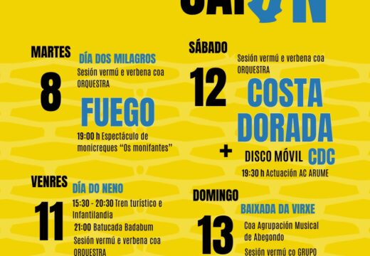 Caión prepara as Festas dos Milagres cunha programación que combina os actos relixiosos con tradición e actividades para todos os públicos