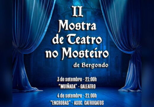 A II Mostra de Teatro no Mosteiro volverá converter nun escenario o claustro de San Salvador de Bergondo entre o 3 e o 5 de setembro