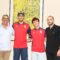 O alcalde de Carballo recibiu a Brais Pensado e Noah Quintela, do club Sysca, tras unha actuación histórica no Europeo júnior de salvamento e socorrismo
